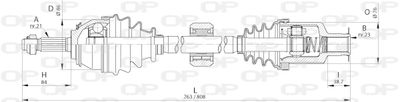  DRS626200 OPEN PARTS Приводной вал