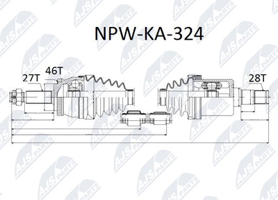  NPWKA324 NTY Приводной вал