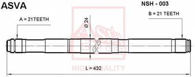  NSH003 ASVA Приводной вал