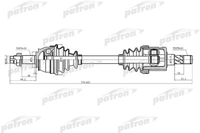  PDS0287 PATRON Приводной вал