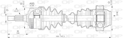  DRS615700 OPEN PARTS Приводной вал