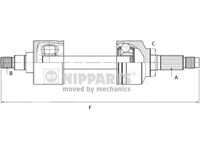  N2804003 NIPPARTS Приводной вал