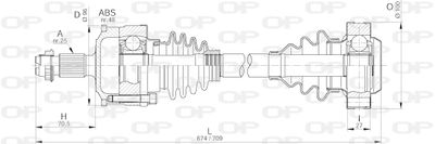  DRS618800 OPEN PARTS Приводной вал