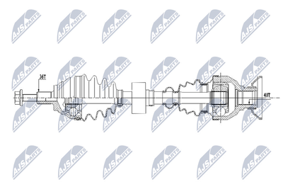  NPWVW157 NTY Приводной вал