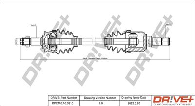  DP2110100310 Dr!ve+ Приводной вал