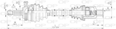  DRS622700 OPEN PARTS Приводной вал