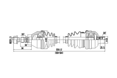  DDS244031 DYNAMATRIX Приводной вал