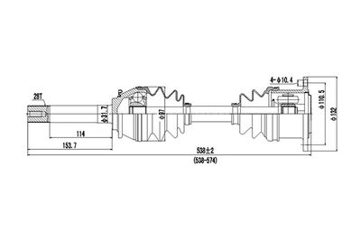  DDS239006 DYNAMATRIX Приводной вал