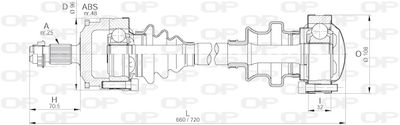  DRS618900 OPEN PARTS Приводной вал