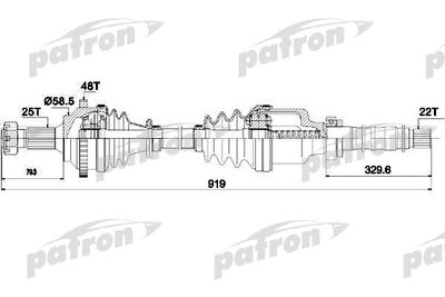  PDS1562 PATRON Приводной вал