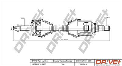  DP2110100907 Dr!ve+ Приводной вал