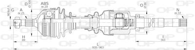  DRS624600 OPEN PARTS Приводной вал