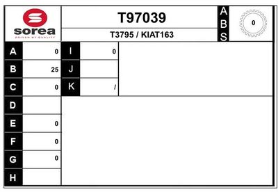  T97039 EAI Приводной вал