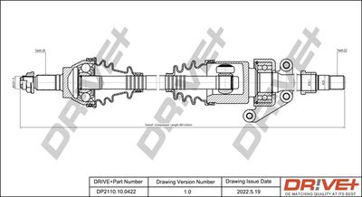  DP2110100422 Dr!ve+ Приводной вал