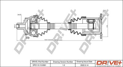  DP2110100061 Dr!ve+ Приводной вал