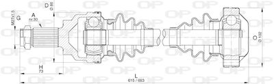  DRS627500 OPEN PARTS Приводной вал