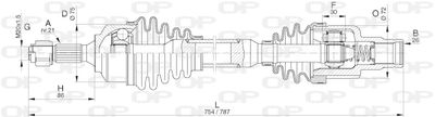  DRS631400 OPEN PARTS Приводной вал