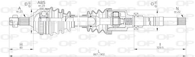  DRS622100 OPEN PARTS Приводной вал