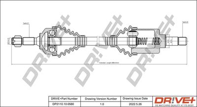  DP2110100580 Dr!ve+ Приводной вал