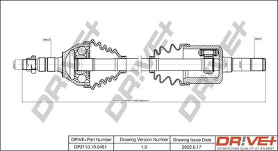  DP2110100451 Dr!ve+ Приводной вал