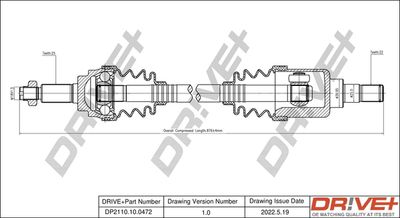  DP2110100472 Dr!ve+ Приводной вал