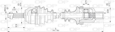  DRS630200 OPEN PARTS Приводной вал