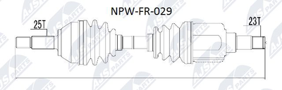  NPWFR029 NTY Приводной вал