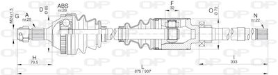  DRS626800 OPEN PARTS Приводной вал