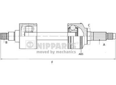  N2802000 NIPPARTS Приводной вал