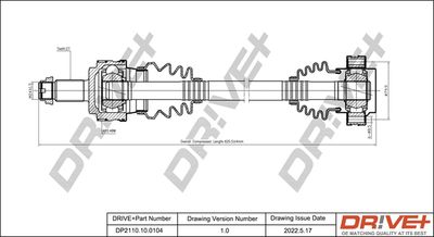  DP2110100104 Dr!ve+ Приводной вал