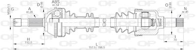  DRS614300 OPEN PARTS Приводной вал