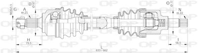  DRS625700 OPEN PARTS Приводной вал