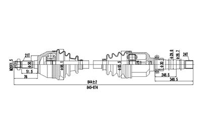  DDS210007 DYNAMATRIX Приводной вал