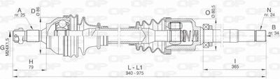  DRS645700 OPEN PARTS Приводной вал