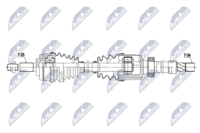  NPWRE058 NTY Приводной вал