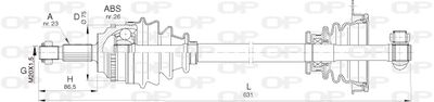  DRS639900 OPEN PARTS Приводной вал