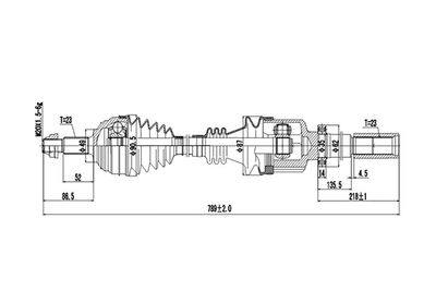  DDS250443 DYNAMATRIX Приводной вал