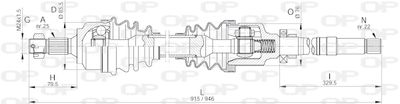  DRS625500 OPEN PARTS Приводной вал