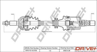 DP2110100730 Dr!ve+ Приводной вал