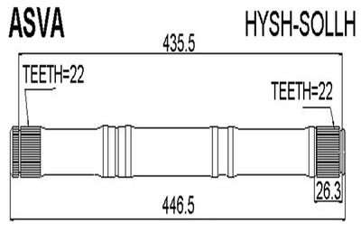  HYSHSOLLH ASVA Приводной вал