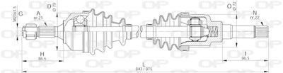  DRS625900 OPEN PARTS Приводной вал