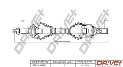  DP2110100431 Dr!ve+ Приводной вал