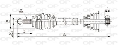  DRS611200 OPEN PARTS Приводной вал