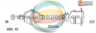  18211881 Multiparts Приводной вал