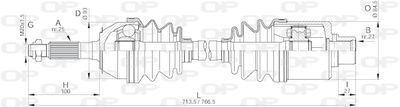  DRS602200 OPEN PARTS Приводной вал