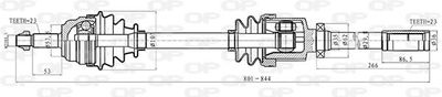  DRS616700 OPEN PARTS Приводной вал