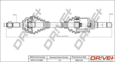  DP2110100581 Dr!ve+ Приводной вал