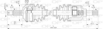  DRS624300 OPEN PARTS Приводной вал