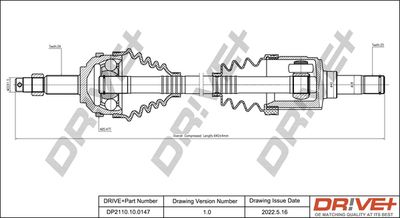  DP2110100147 Dr!ve+ Приводной вал