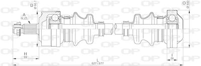  DRS618600 OPEN PARTS Приводной вал